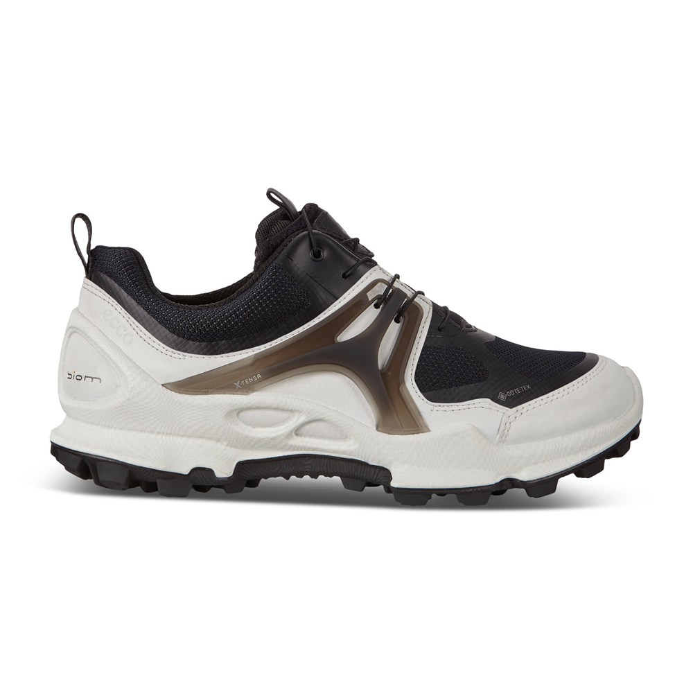 Womens Hiking Shoes - ECCO Biom C-Trail Low Gtx - White/Black - 9165LODRT